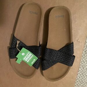Black Slide Sandals